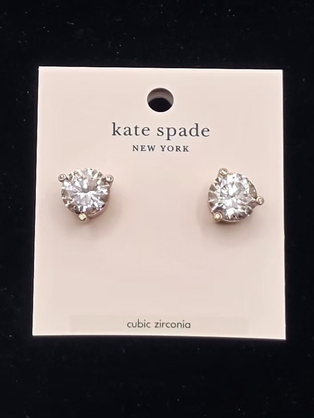 kate spade Rose Gold Clear Cubic Zirconia Stud Earrings